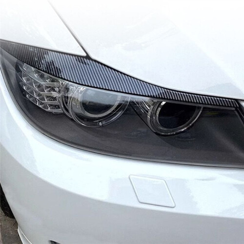 Car Headlights Eyebrows, Headlight Eyebrow Trim Compatible for  3-Series E90 E91 320I 330I 2005-2012 2