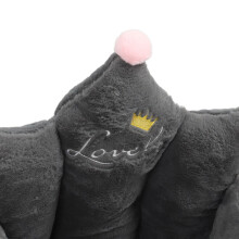 Dark Grey Crown Office Chair Cushion Semi
