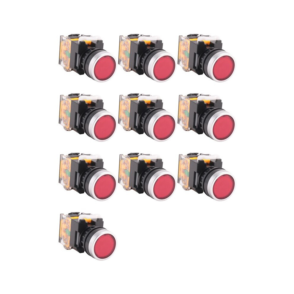 10X La38-11/203 Push Button Momentary Heavy Duty Power Press Red 6032985085639