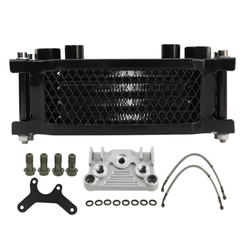 Aluminum 4-Row Oil Cooler Monkey 125cc-140cc Black 2