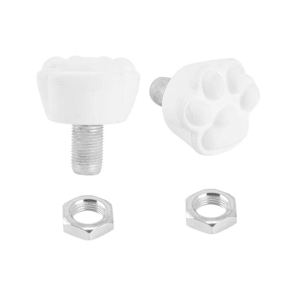 2Pcs Roller Skates Toe Stops Plugs Rubber Brake Block Stoppers 82A Toe Stops Replacement Skate Accessories White 6033500382882