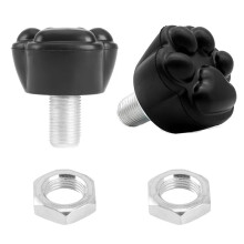 2Pcs Roller Skates Toe Stops Plugs Rubber Brake Block Stoppers 82A Toe Stops Replacement Skate Accessories Black