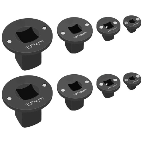 2set Low Profile Impact Socket Adapter Set,Versatile Insert Ratchet Drive Adapter Kit,for Impact Guns,Power Ratchet
