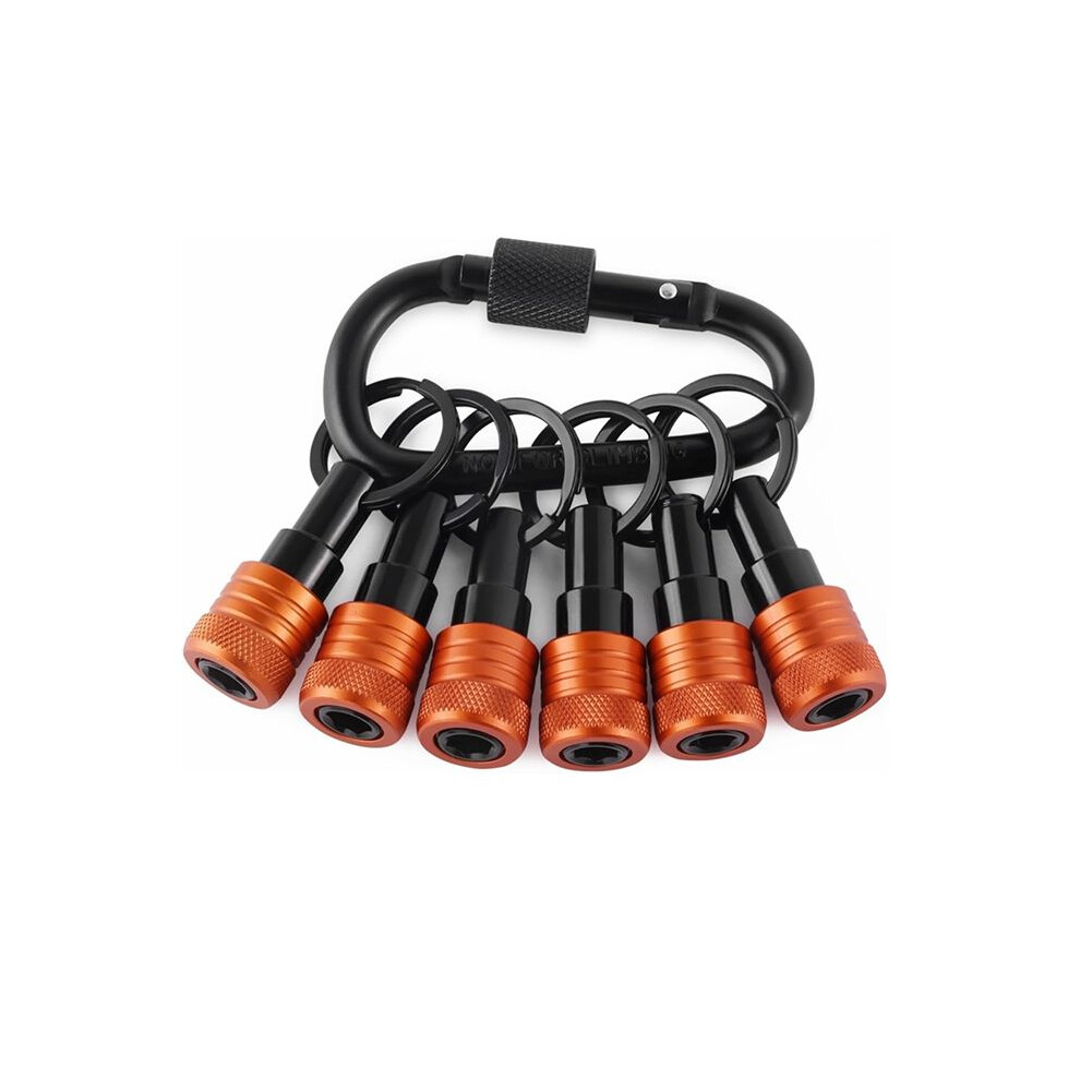 Bit Holder Key Chain 6Pcs, 1/4 Inch Hex Shank Bit Holders, Impact Bits Holder For Screwdriver & Drill Bits 4711770176661