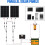 4 Pair Solar Connectors 30A Y Branch Parallel PV Adapter Cable Wire Plug Tool Kit for Solar Panel(M/FF+F/mm) 4