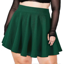 (Style1, XL) Mini-Skaterrock für Damen in Übergrößen, hochtailliert, ausgestellt, dehnbar, Größen S-2XL