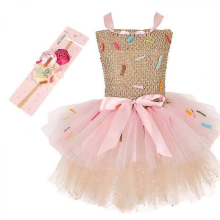 (9-10T) Completo da festa di compleanno per bambina con gonna a sbuffo in tulle e caramelle, idea regalo.