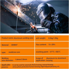 50pcs Aluminum Welding Rods Aluminum Brazing Rods Solution Welding Melt Weldings Sticks No Flux Required or Projects