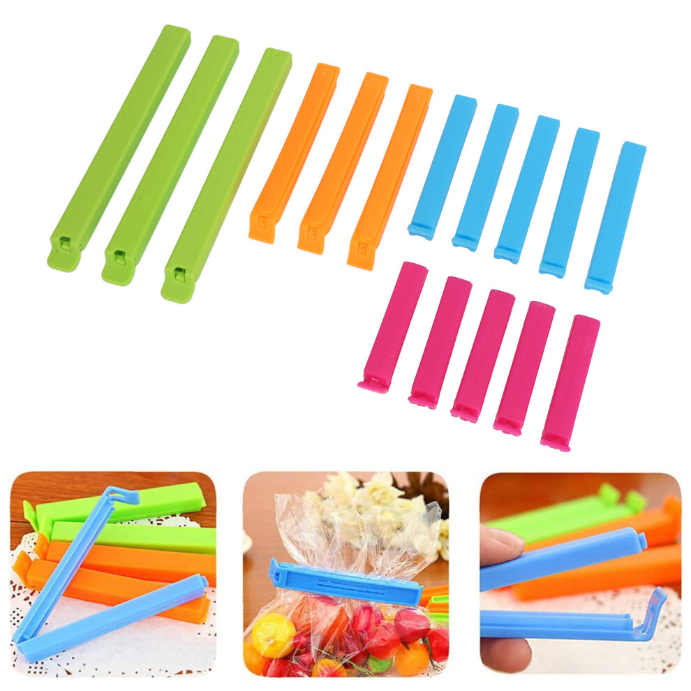 16 Pcs PP Food Storage Sealing Clips Snack Bags Closure for Bread 3.0''
