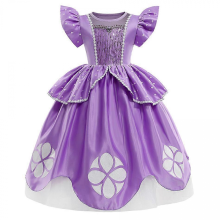 (purple sophia, 140cm) Sophia Mädchen Sommerkleid Tutu-Rock