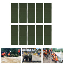 10pcs Reusable Flood Barriers Bag 25x70cm Dark Green