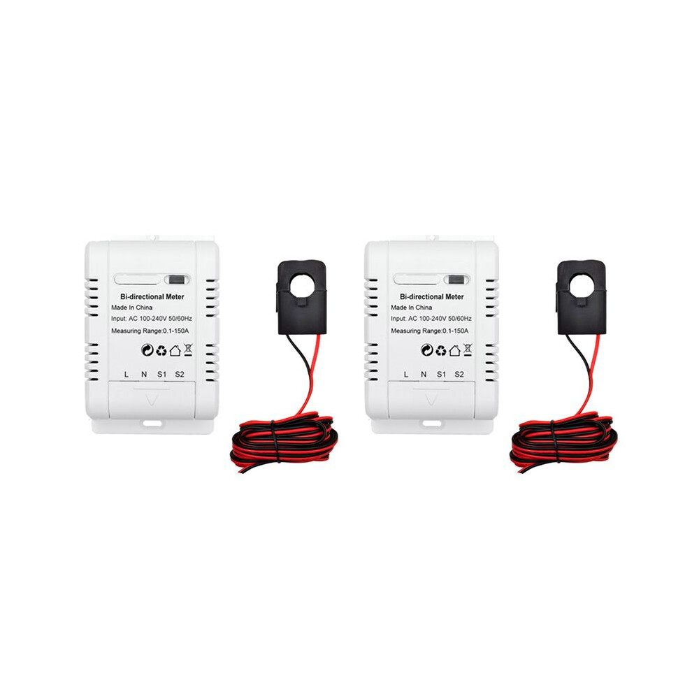 2X Tuya Solar Pv Bidirectional Wifi Meter With Ct 150A Two Way Clamp Current Sensor Transformer App Monitor Power 4712483913550