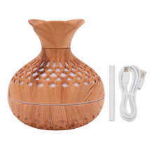 Stille, kølig tåge-luftfugter med aromadiffusorfunktion, USB-drevet mini-luftfugter til babyværelse, blomstervaseformet design med