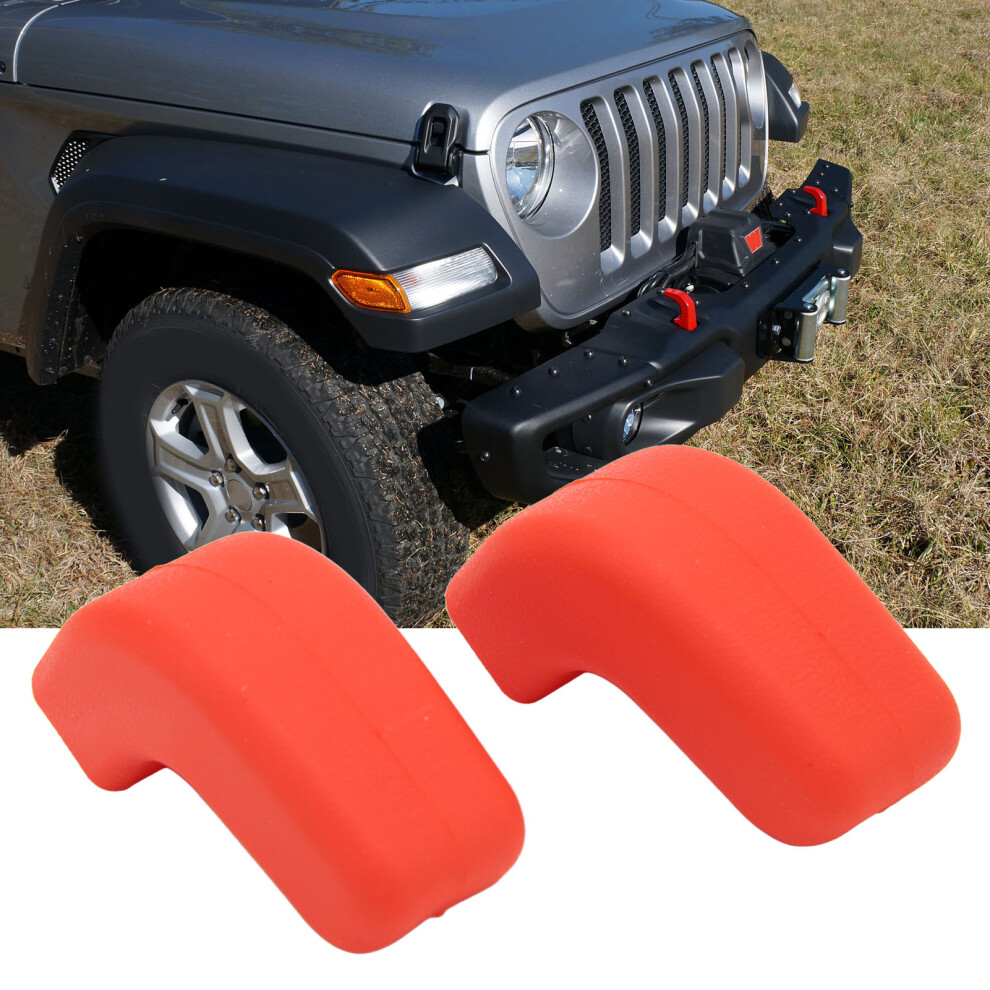Bumper Tow Hook Cover Cushion For Jeep Wrangler Jk Jl Gladiator Tj Red 9361388089300