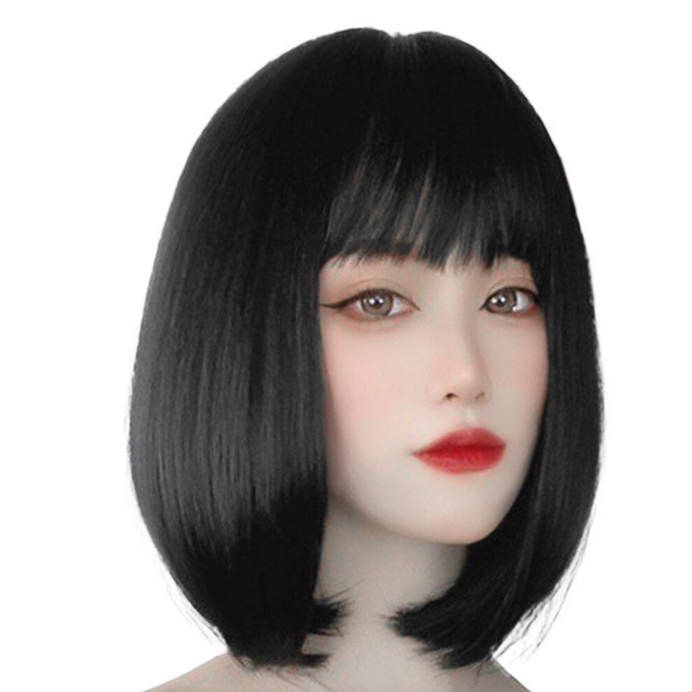 Roc-Electron Short Bob Wig With Bangs - Heat Resistant For Women
