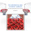 Rete da basket in nylon resistente 2 pezzi, congiunta, bianca, rossa, blu, 184 g 7