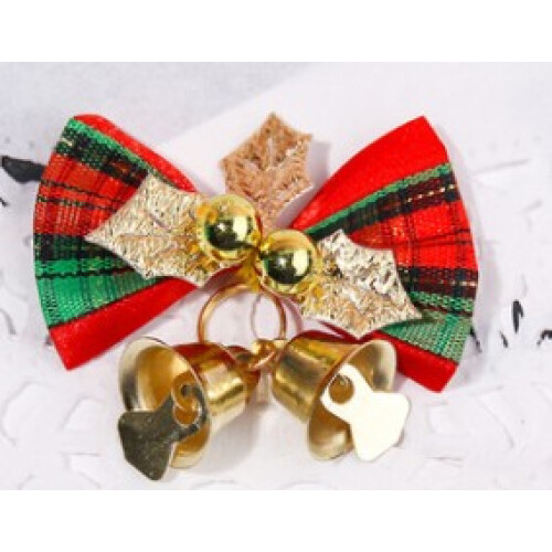 (Green) 5cm Lace Bells - 10Pcs Xmas Decor