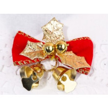 (Red) 5cm Lace Bells - 10Pcs Xmas Decor