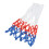 Rete da basket in nylon resistente 2 pezzi, congiunta, bianca, rossa, blu, 184 g 14