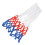Rete da basket in nylon resistente 2 pezzi, congiunta, bianca, rossa, blu, 184 g 15