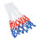 Rete da basket in nylon resistente 2 pezzi, congiunta, bianca, rossa, blu, 184 g 16