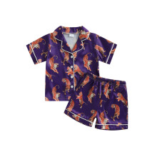 (5-6 Years, Purple) Komplet piżamowy dla na dom.