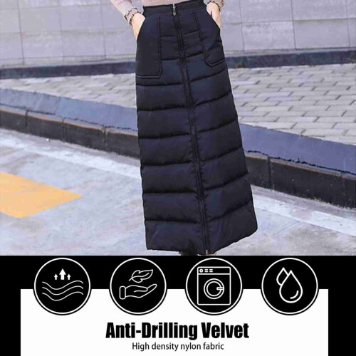 Winter Half-Length Down Cotton Skirt