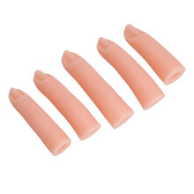 5 piÚces de doigts d'entraßnement en silicone souple pour art des ongles, haute simulation, pliables et with ongles encastrés