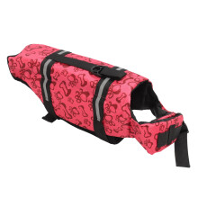 Giubbotto salvagente per cani rosa rosso M (3-6,5 kg) regolabile con alta visibilità, galleggiante