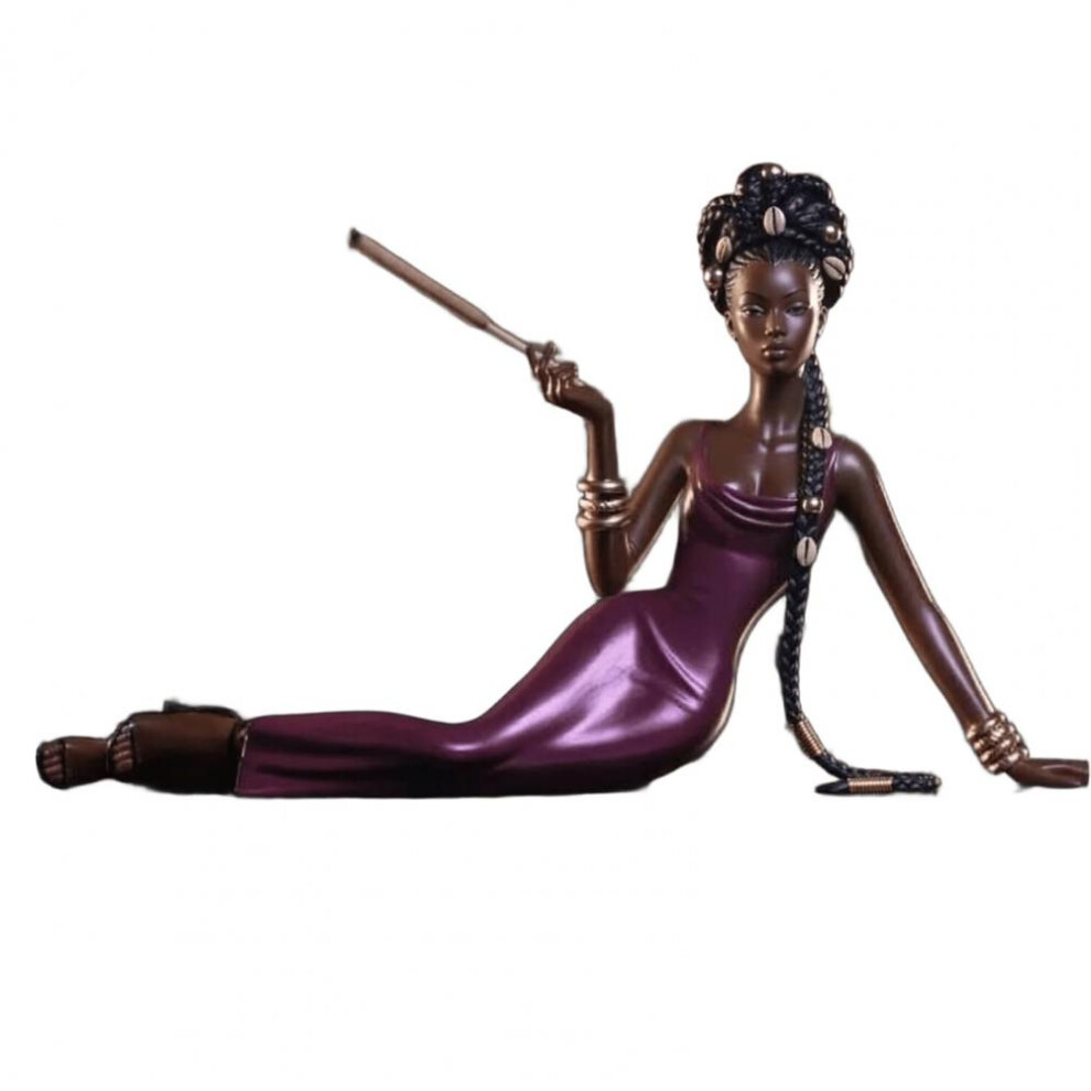 (E) Aromatherapy Handcrafted Women Figurine Resin Elegant Lady Incense Stick Holder Meditating Lady Sculpture
