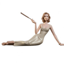 (D) Aromatherapy Handcrafted Women Figurine Resin Elegant Lady Incense Stick Holder Meditating Lady Sculpture