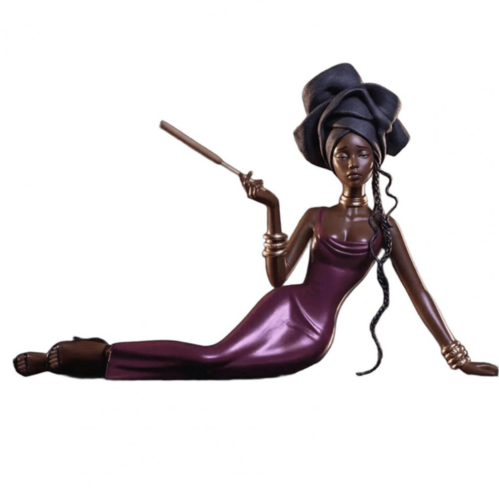 (C) Aromatherapy Handcrafted Women Figurine Resin Elegant Lady Incense Stick Holder Meditating Lady Sculpture