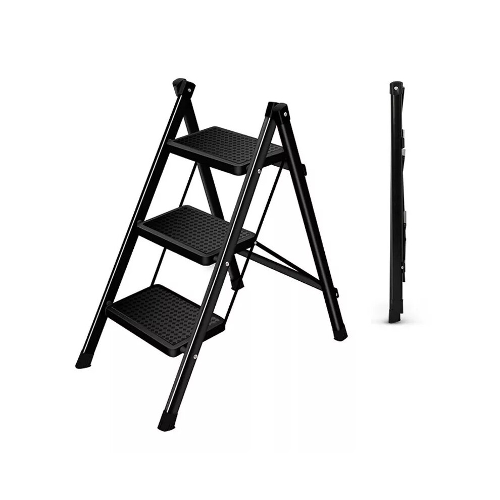 3 Step Ladder Folding Portable Compact Heavy Duty Anti-Slip Mat Stool 703052545962