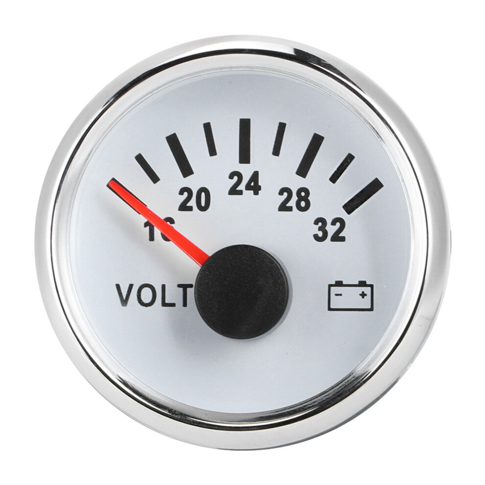 52Mm 2In Boat Voltmeter 9-32V Ip67 Backlight Cadran Red/Silver 4951388091615