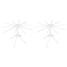 2X Pasta Drying Rack, Collapsible Noodle Drying Holder, 10 Arms Spaghetti Dryer Stand for Fresh Homemade Pasta Making