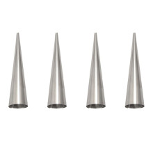 Moldes de Cuerno Crema 48 Piezas Conos de Hornear de Gran Tamaño Formas de Cuerno de Rollo de Acero Inoxidable Moldes de Conos de Croissant de