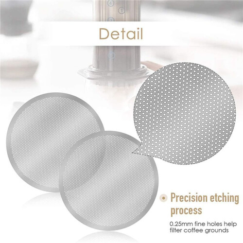 6 Pack Metal Reusable Coffee Filter Mesh for  Coffee Maker Espresso Maker, Silver 1