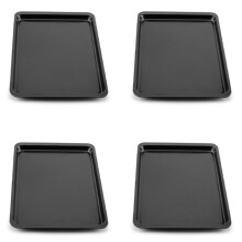 4Pcs Rectangular Non-Stick Bread Cake Baking Tray Baking Tray Oven Rectangular Black Baking Tray DIY Baking for Kitchen