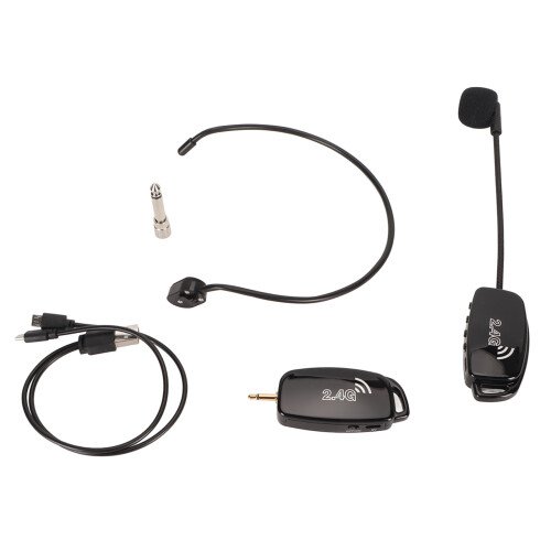 2.4G Wireless Microphone Headset with Noise Reduction, 400mAh, 12H Use 1