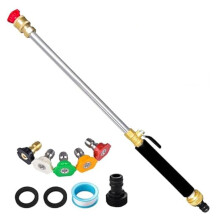Jet Nozzle for Garden Hose Power Washer Wand High Pressure Washer Tool with 5 Different Nozzles and Hose Quick Connector