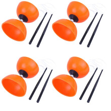 Double-Headed Shaking Rod Diabolo Children'S Students and the Elderly Outdoor Fitness Sensory Training Equipment Orange