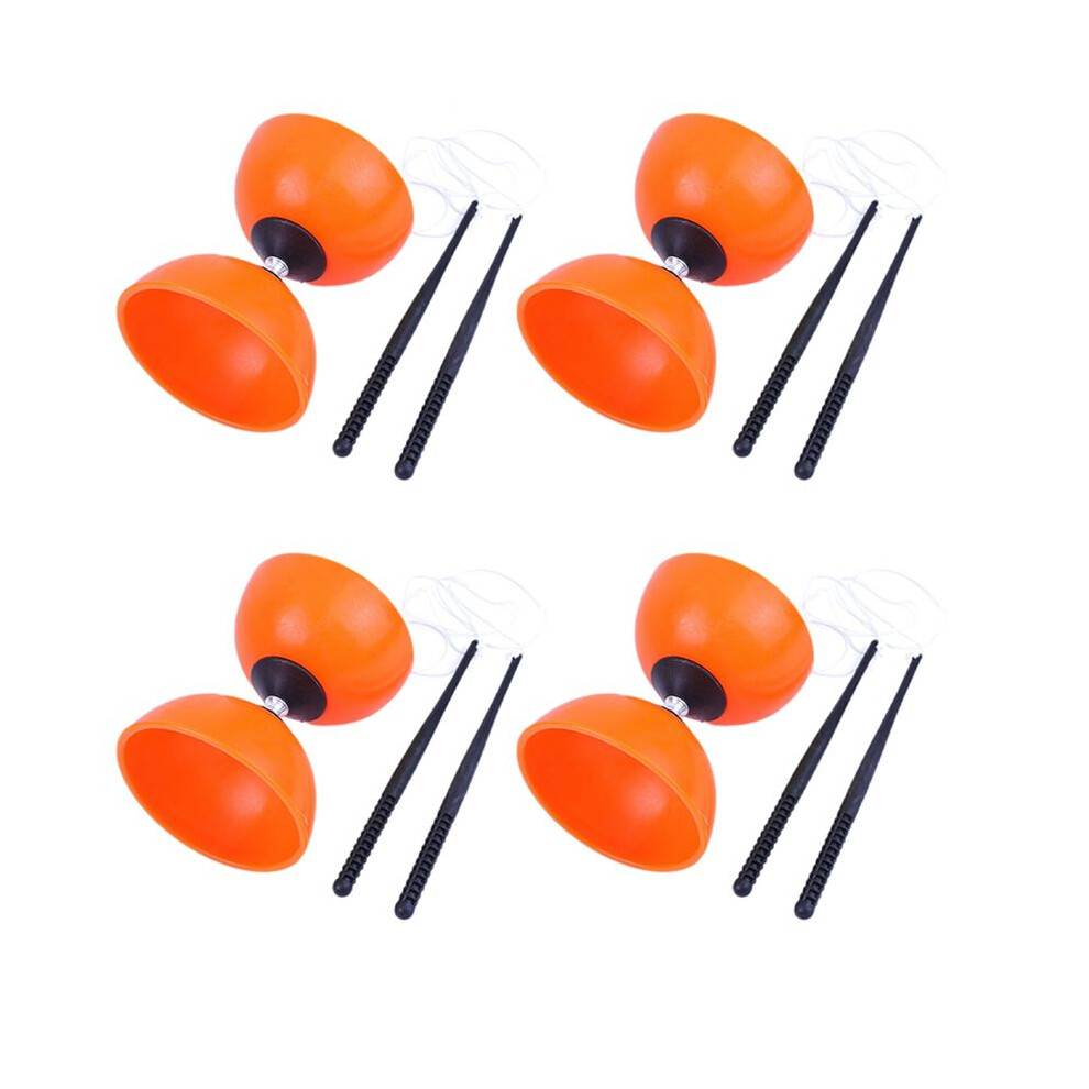 Tauoh Orange Double-Headed Shaking Rod Diabolo Children's Students And The Elderly Outdoor Fitness Sensory Training Equipment