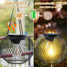 Lanterne Solaire D'Extérieur, Lampes Solaires Décoratives D'Extérieur à Suspendre, Étanches, Lampe de Jardin