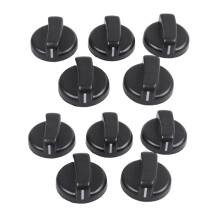 10 PCS Kitchen Black Plastic Gas Stove Cooker Control Knobs