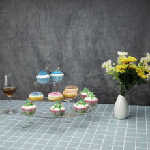 3X Transparent Amovible Acrylique PréSentoir de Gâteau pour La Partie Ronde Porte-Gâteau Bakeware de Mariage Anniversaire FêTe DéCoration