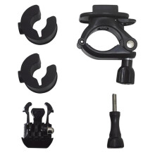 Motorcycle Handlebar Mount Action Camera Bike Pole Clamp Support for 0.35-1.4 Inch Diameter Tube, for