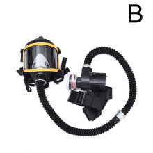 (B) Electric Supplied Air Fed Full Face Gas Face Cover Constant Flow Respirator System Device