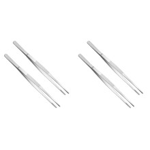 4PCS Kitchen Tweezers Grill Tongs Stainless Steel Long Chef Food Clip BBQ Meat Beef Tong Bar Bartending Tweezer 30cm