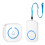 Wireless Lanyard Button Call Pager Emergency SOS Pager Emergency Call Button for Kids Elderly Call System White EU Plug 1