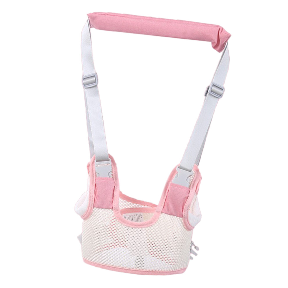 Breathable Toddler Walking Harness Belt, Adjustable Infant Walker Helper Pink